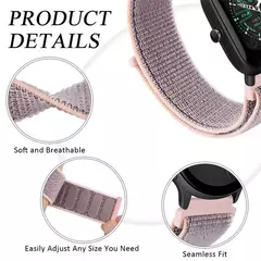 Correia de nylon para Samsung Galaxy Watch 6, 5, 4, 3, 40mm, 44mm, 5 Pro, Huawei Watch GT3-2, Amazfit GTS, GTR Correa, 20mm, 22mm - loja online