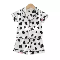 Baby Girls' Sleepwear Suit, Pijama infantil, Roupas infantis, Toddler Casual Costume, Roupas de verão, Camisa infantil, Shorts, Novo, 2Pcs Set