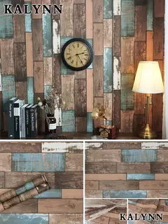 Papel de parede de madeira para decoração de bancada, papel de parede removív - Wolf Magazine