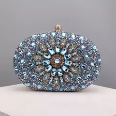 Sacos De Noite De Strass Flor, Embreagem De Baile De Metal, Embreagem De Diamantes Com Corrente, Bolsas De Ombro Para Casamento, Bolsa Feminina