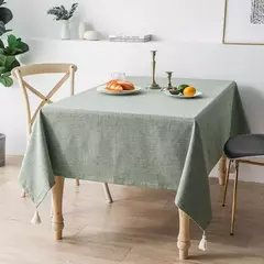Toalha de mesa impermeável de algodão e linho, mesa retangular, anti-escaldante, high-end, pequeno, fresco - Wolf Magazine