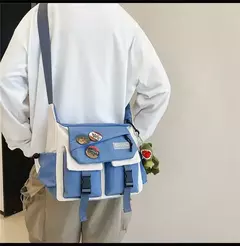 Nylon Crossbody Bolsas para Mulheres, Messenger Bag para Meninas, Sacos de Livros Escolares, Bolsas de Lona Jovem, Bolsa de Ombro, Harajuku Sac, Homens - Wolf Magazine