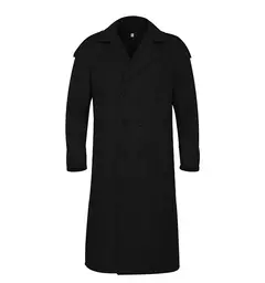 Jaqueta vintage de gola virada para baixo masculina, casacos longos, roupas casuais misturadas, lavável, simples, quente, Inverno, 2024 - loja online