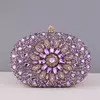 Sacos De Noite De Strass Flor, Embreagem De Baile De Metal, Embreagem De Diamantes Com Corrente, Bolsas De Ombro Para Casamento, Bolsa Feminina