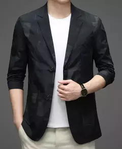 Blazers e roupas de peito único para homens, jaqueta grande, casacos casuais, roupas da moda, plus size, azul, nova primavera na internet