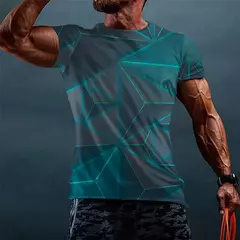 Camuflagem masculina de manga curta, camiseta com proteção UV, vestuário de pesca, vestuário de pesca, 2024 - loja online