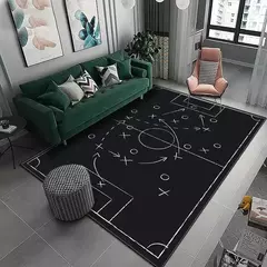 3D Campo de Futebol Tapete para Crianças Quarto Macio Tapete Tapete de Poliést na internet