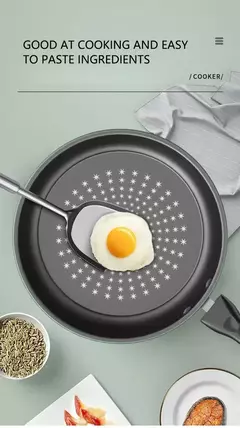 Frigideira universal antiaderente com tampa, Panela de cozinha antiaderente, Sem fumaça oleosa