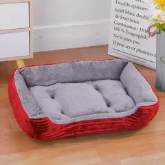 Cor quadrada inverno macio casa quente para cama de cachorro para tapete de cachorro à prova dwaterproof água cama de gato para animais de estimação para grande médio pequeno casa de cachorro - comprar online