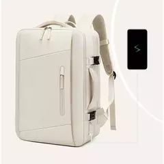 Mochila de viagem das mulheres dos homens expandido grande capacidade saco caminhadas negócios mochilas para portátil carregamento usb à prova dwaterproof água escola volta pacote - Wolf Magazine