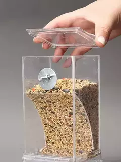 1pc alimentador de papagaio anti-derramamento transparente caixa de comida de pássaro dispositivo de alimentação clara para papagaios durável caixa de alimentação de pássaros