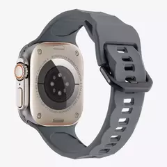 Banda de silicone para apple watch pulseira 49mm 45mm 41mm esporte pulseira 44mm 40mm 42mm 38mm pulseira iwatch ultra 9 8 7 6 se 5 4 cinto - comprar online