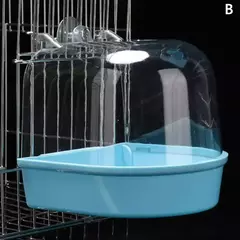 Banho de pássaro suspenso, impermeável, resistente ao desgaste, fácil de limpar, estilo gaiola, banho externo para pássaros, como papagaios e minho na internet