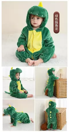 Imagem do Macacão de flanela para bebés, Macacão Kigurumi, Macaco, Unicórnio, Vaca, Leão, Animal Cosplay, Pijama para 1 a 4 anos Crianças, Meninos, Inverno