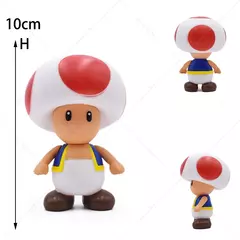 Super mario bros figura de ação brinquedos wario waluigi bowser pvc modelo boneca sapo burro kong anime dos desenhos animados jogo coleção brinquedo presente - comprar online