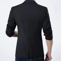 Jaqueta de terno slim fit masculina com botões, blazers casuais e formais, dando confiança à moda, botão - loja online