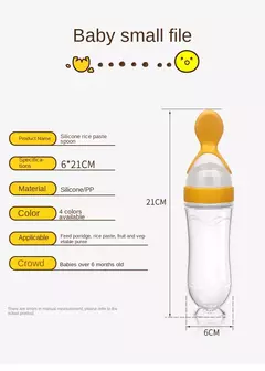 Recém-nascido Silicone Squeezed Milk Bottle, Food Grade, Training Spoon, Baby Grain, Supplement Alimentador, Seguro e Prático na internet