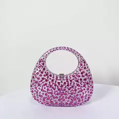 Bolsas acrílicas transparentes para mulheres, bolsas de festa de luxo, bolsa de noite casual Bling Bling Bling Clear Clutch, diamante da moda