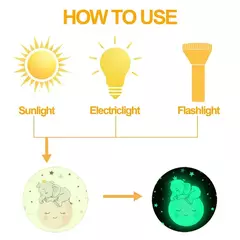 Adesivo de parede luminoso astronauta para decoração de casa, papel de parede estrela e lua, brilho no escuro, decalques autoadesivos, quarto e quarto infantil - Wolf Magazine