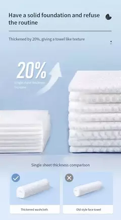 Toalhas faciais descartáveis extra grossas, Suave e Absorvente, Toalhetes removedores de maquiagem de algodão