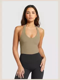 Sutiã de ioga Halter Neck feminino, camisola de alças fitness, anti-flacidez, embelezadora para as costas, alta resistência, esporte, novo, 2024