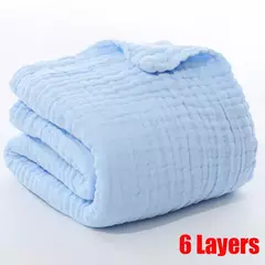 Newborn Baby's Gauze Bathrobe, Infant Swaddle, 100% Algodão, Meninos, Meninas, Crianças, Infantil, Gaze, Cobertor, Roupão, 6 Camadas - loja online