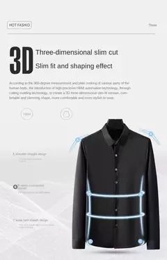 Camisa de manga comprida masculina, fato casual profissional, camisa branca, resistente a rugas sem ferro, vestido de negócios, high end, S-5XL