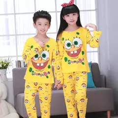 Imagem do Pijama de manga comprida infantil, ar condicionado fino, móveis para bebé, meninos e meninas, novo, verão