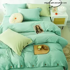 Conjunto de edredão duplo, Conjunto de cama de algodão torção sólida, Quilt Cover King Size, 100% Algodão, 220x240, 3Pcs - loja online