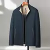 Elegante jaqueta casual de negócios para homens, roupas ao ar livre à prova de vento, jaqueta solta, uso diário, outono e inverno
