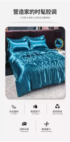 Mulberry Silk Bedding Set, capa de edredão, lençol, fronha, lençol de cetim luxo, cor sólida, rei, rainha, completo, Twin Size - Wolf Magazine