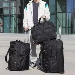 Bolsa de viagem de grande capacidade, tecido oxford, dobrável, repelente de água, resistente ao desgaste, bolsa de bagagem expansível, bolsa de negócios na internet