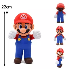 Super mario bros figura de ação brinquedos wario waluigi bowser pvc modelo boneca sapo burro kong anime dos desenhos animados jogo coleção brinquedo presente - loja online
