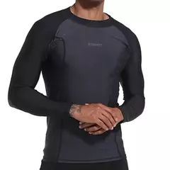 Manga comprida masculina Rash Guard Swimwear, camiseta de Surf seca rápida, camisa apertada de mergulho, roupas de ginástica, proteção UV50 +, azul, nadar, 2023 - comprar online