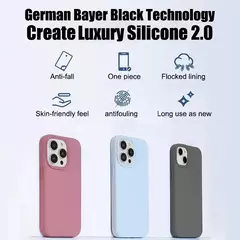 Capa de telefone de silicone líquido de luxo para apple iphone 11 13 12 14 15 16 pro max casos para iphone 15 plus capa protetora à prova de choque na internet