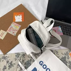 Mochila leve de veludo, mochilas pequenas, mochila de viagem, mochila escolar, campus, júnior, cor sólida, mini, bolsos múltiplos - Wolf Magazine