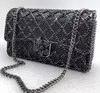 XIYUAN-Bolsas Mensageiro de Corrente Longa para Mulheres Bolsas Diamantes, Bolsa de Ombro para Festa de Casamento, Laranja, Azul, Prata, Jóias Verdes