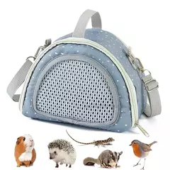 Pequeno portador de animais de estimação respirável saco de transporte para pequenos hamster cobaia coelho confortável bolsa de viagem para açúcar para transporte - loja online