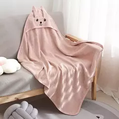 Toalha de banho de algodão infantil Robe de bebê Hoodies de desenhos animados Manto para meninos e meninas Cobertor de banho absorvente Cobertor de banho infantil - Wolf Magazine