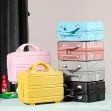Elegante Mini Student Handbag, Pull Rod Case, Travel Bag, Handy Bagagem Caixa, Rolling Bag, estilo coreano, atacado, 14";;VERDADEIRO;;"14 polegadas,YELLOW - comprar online