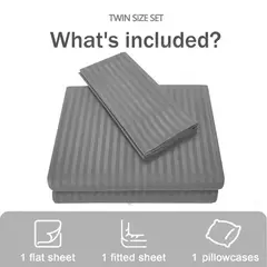 Solid Stripe Bedding Set, Colcha de dormir, gêmeo, completo, rainha, king size, quarto ou quarto de hóspedes, 3 pcs, 4pcs - comprar online