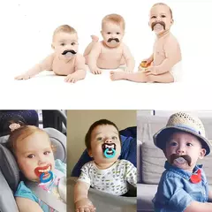 Chupeta ortodôntica de silicone do bebê, Chupeta engraçada do bigode do mamilo, Criança chupeta, Vermelho beijo lábios mordedor, Alimentação do bebê na internet