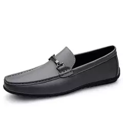 Sapatos de couro genuíno para homens, mocassins de negócios casuais, apartamentos artesanais para dirigir, moda que combina com tudo, nova chegada na internet