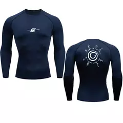 Imagem do Camisa esportiva de compressão anime masculina, camiseta de ginástica secagem rápida, camiseta esportiva fitness, tops de elasticidade, camiseta masculina, verão, outono