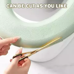 Tampa De Assento Sanitário De Silicone Lavável, Adesivo Impermeável, Tampa De Tampa Do Toalete De Espuma, Copo Portátil, Acessórios Do Banheiro