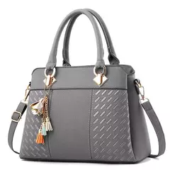 Bolsa crossbody de couro PU para mulheres, alça superior, bordada, bolsa de ombro elegante, bolsas de mão estilo simples para senhora na internet