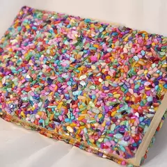 Alta qualidade carteira de pedra colorida para mulheres, sacos de noite festa de casamento, cadeia banquete saco, telefone crossbody, designers de luxo, 2024 - comprar online