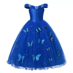 Crianças cosplay traje menina verão pageant lantejoulas fantasia crianças cinderela carnaval roupas princesa vestido de aniversário 3-10 ano - comprar online