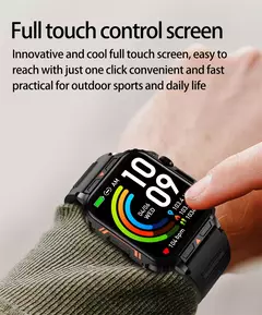Militar ao ar livre GPS esportes relógio inteligente para homens, 1.95 ", freqüência cardíaca, sangue, oxigênio, chamada Bluetooth, SmartWatches para Android, IOS