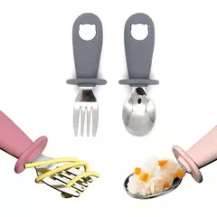 Baby Cartoon Tableware Set, Crianças Utensílio, Aço Inoxidável, Criança Louça, Talheres, Alimentação Colher, Garfo, Infantil - comprar online